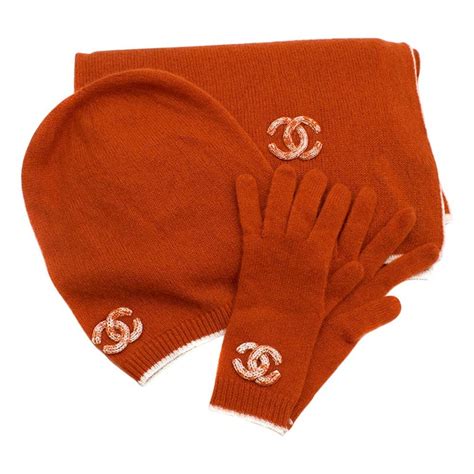 chanel chain baseball cap|Chanel hat and scarf set.